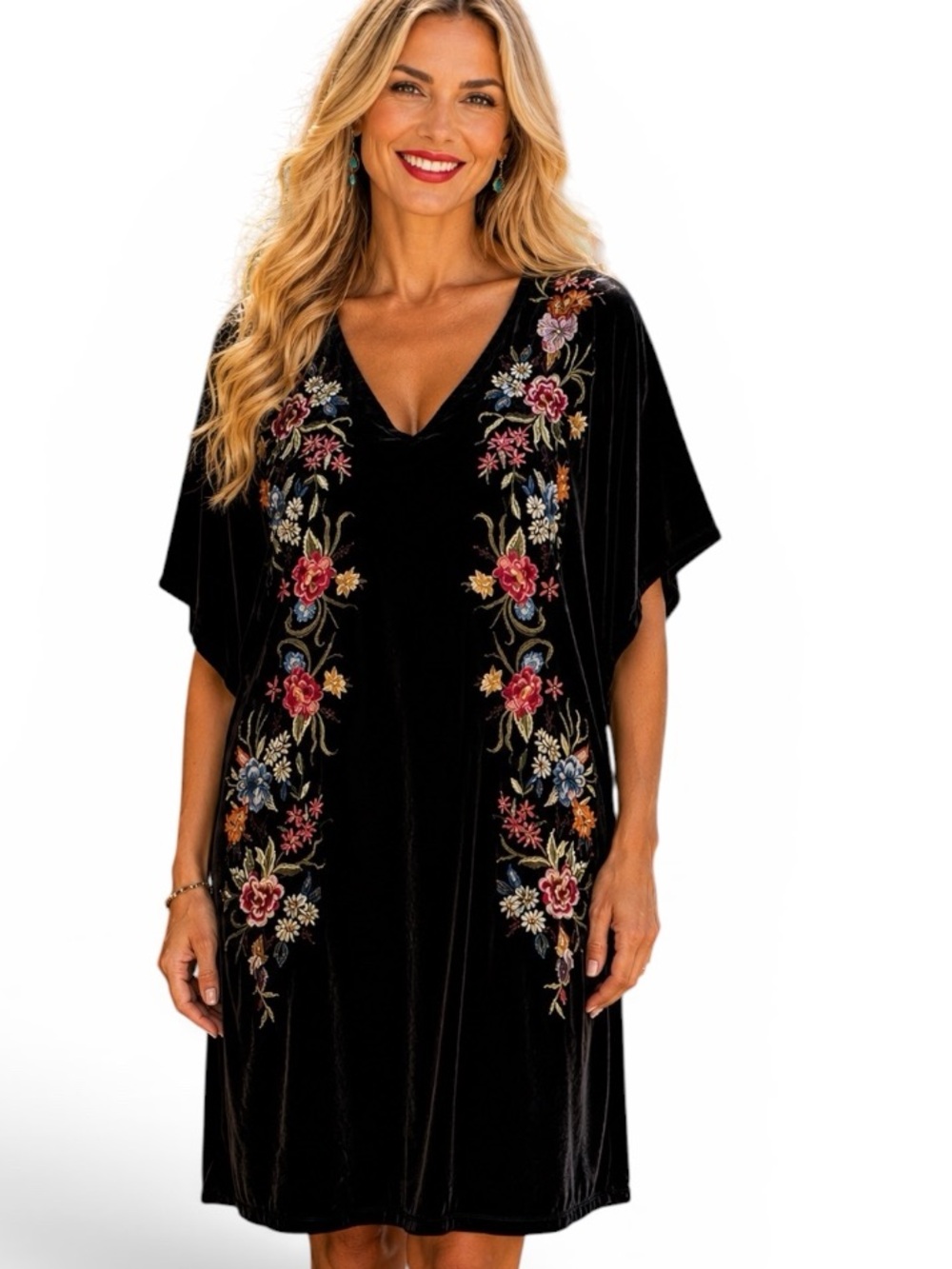 Johnny Was heavily embroidered “Isla” dress NWT